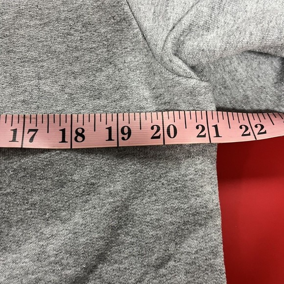 Hanes EcoSmart Disney Mickey Mouse Crewneck Gray Sweatshirt Womens Sz M Patches - Picture 5 of 6